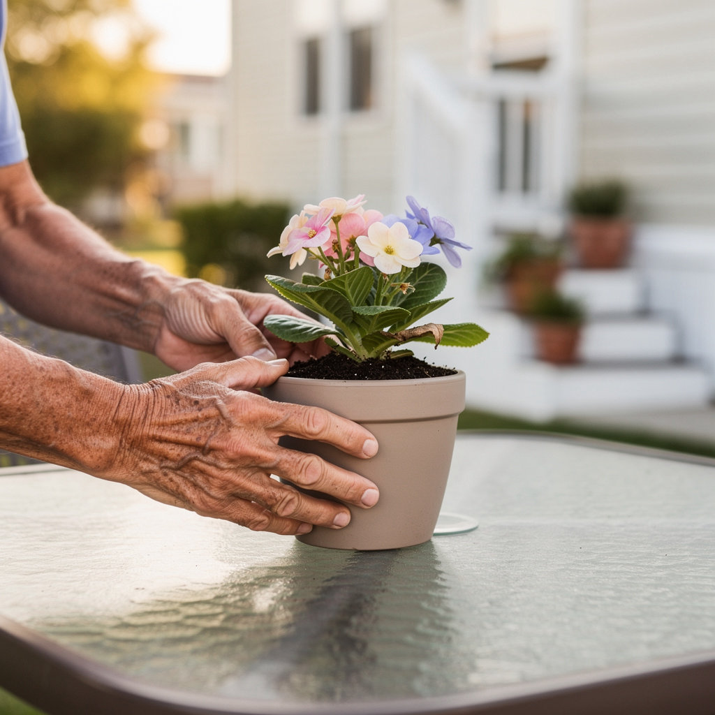 Terry's Mobile Home Park community amenities including clubhouse and pool areas in Chula Vista